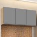 Armário Aéreo de Cozinha 120cm 3 Portas Virgínia Castanho/Cinza - Lumil