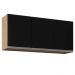 Armário Aéreo de Cozinha 120cm 3 Portas Virgínia Castanho/Preto - Lumil