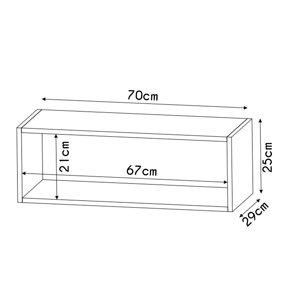 Armário Aéreo de Cozinha Para Geladeira 70cm Texas Preto/Cinza - Lumil Móveis