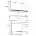 Armário Virgínia e Balcão com Tampo Michigan 120cm Branco - Lumil