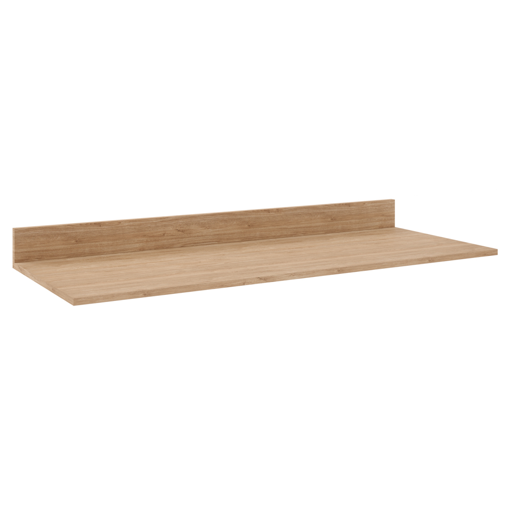Armário Virgínia e Balcão com Tampo Michigan 120cm Castanho/Preto - Lumil
