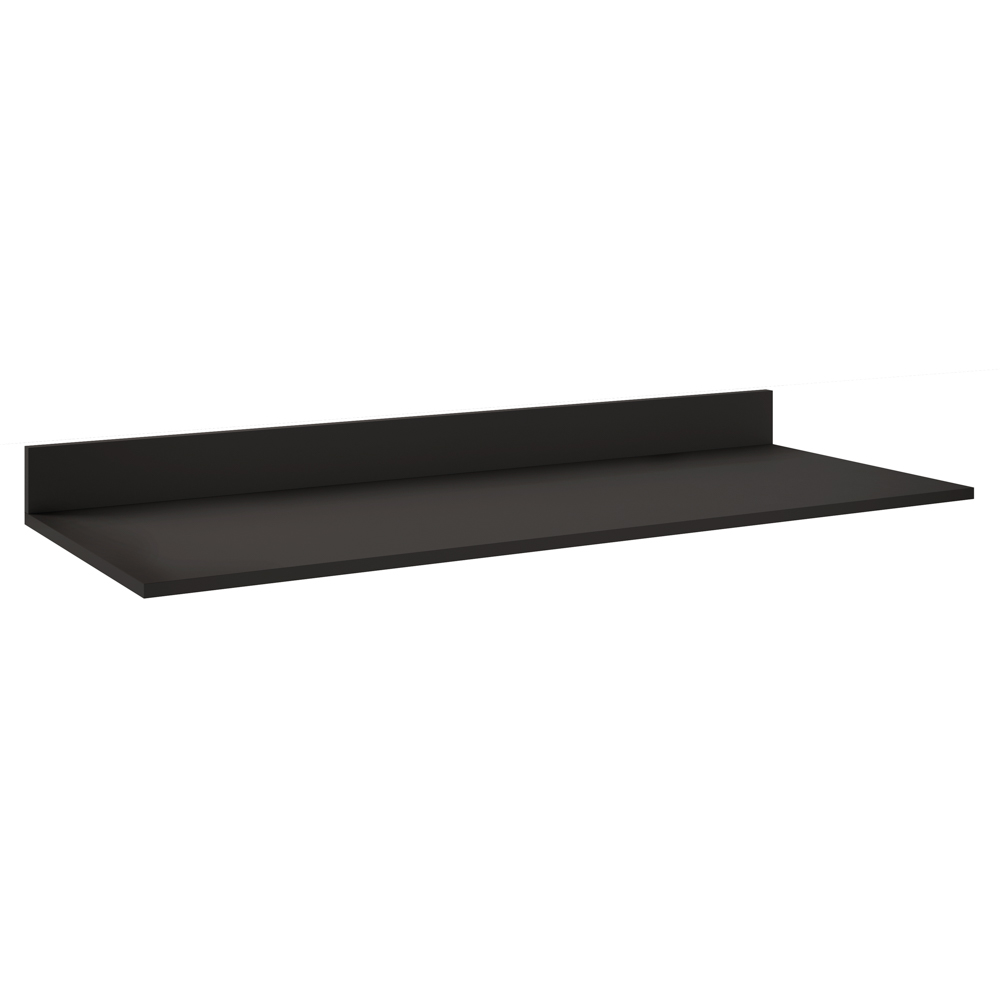 Armário Virgínia e Balcão com Tampo Michigan 120cm Preto/Cinza - Lumil