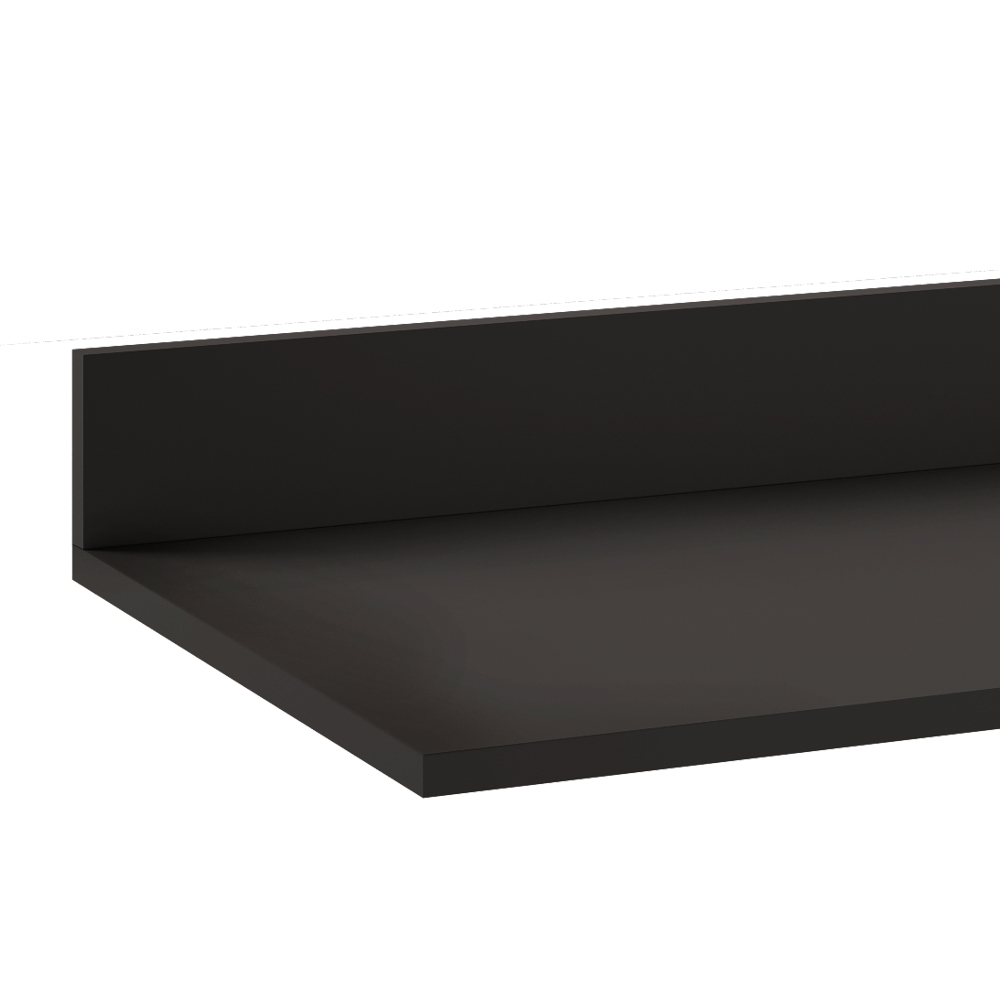 Armário Virgínia e Balcão com Tampo Michigan 120cm Preto/Cinza - Lumil