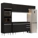Armário de Cozinha Modulada 4 Peças CP10 Balcão Preto - Lumil