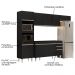Armário de Cozinha Modulada 4 Peças CP10 Balcão Preto - Lumil