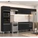 Armário de Cozinha Modulada 5 Peças CP13 Balcão Preto - Lumil