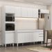 Armário de Cozinha Modulada 5 Peças CP16 Balcão Branco - Lumil
