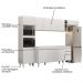 Armário de Cozinha Modulada 5 Peças CP16 Balcão Branco - Lumil