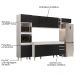 Armário de Cozinha Modulada 5 Peças CP16 Balcão Branco/Preto - Lumil