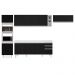 Armário de Cozinha Modulada 5 Peças CP16 Balcão Branco/Preto - Lumil