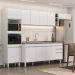 Armário de Cozinha Modulada 5 Peças CP18 Balcão com Pia Inox Branco - Lumil