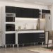 Armário de Cozinha Modulada 5 Peças CP18 Balcão com Pia Inox Branco/Preto - Lumil