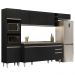 Armário de Cozinha Modulada 5 Peças CP18 Balcão com Pia Inox Preto - Lumil