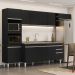 Armário de Cozinha Modulada 5 Peças CP18 Balcão com Pia Inox Preto - Lumil