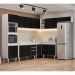 Armário de Cozinha Modulada de Canto 8 Peças CP02 Balcão com Tampo Branco/Preto - Lumil