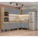 Armário de Cozinha Modulada de Canto 8 Peças CP02 Balcão com Tampo Castanho/Cinza - Lumil