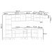 Armário de Cozinha Modulada de Canto 8 Peças CP07 Balcão Branco - Lumil