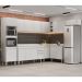 Armário de Cozinha Modulada de Canto 8 Peças CP08 Balcão com Tampo Branco - Lumil