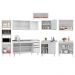 Armário de Cozinha Modulada de Canto 8 Peças CP09 Balcão com Pia Inox Branco - Lumil
