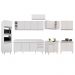 Armário de Cozinha Modulada de Canto 9 Peças CP05 Balcão com Tampo Branco - Lumil