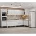 Armário de Cozinha Modulada de Canto 9 Peças CP06 Balcão com Pia Inox Branco - Lumil