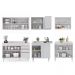 Armário de Cozinha Modulado de Canto 6 Peças CP29 Balcão com Tampo Branco - Lumil