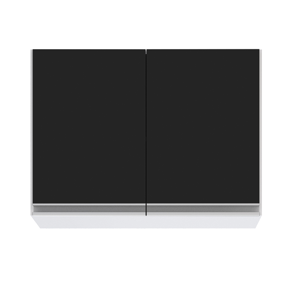 Armário de Cozinha Modulado de Canto 6 Peças CP31 Balcão sem Tampo Branco/Preto - Lumil