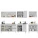 Armário de Cozinha Modulado de Canto 6 Peças CP33 com Pia Inox Branco - Lumil
