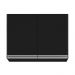 Armário de Cozinha Modulado de Canto 6 Peças CP33 com Pia Inox Preto - Lumil