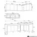 Armário de Cozinha Modulado de Canto 6 Peças CP33 com Pia Inox Preto/Cinza - Lumil