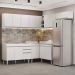 Armário de Cozinha Modulado de Canto 7 Peças CP19 Balcão sem Tampo Branco - Lumil