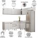 Armário de Cozinha Modulado de Canto 7 Peças CP19 Balcão sem Tampo Branco - Lumil