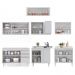 Armário de Cozinha Modulado de Canto 7 Peças CP19 Balcão sem Tampo Branco - Lumil
