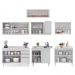 Armário de Cozinha Modulado de Canto 7 Peças CP20 Balcão com Tampo Branco - Lumil