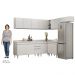 Armário de Cozinha Modulado de Canto 7 Peças CP23 Balcão com Tampo Branco - Lumil