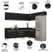 Armário de Cozinha Modulado de Canto 7 Peças CP23 Balcão com Tampo Preto - Lumil