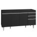 Armário de Cozinha Modulado de Canto 7 Peças CP23 Balcão com Tampo Preto - Lumil