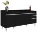 Armário de Cozinha Modulado de Canto 8 Peças CP26 Balcão com Tampo Preto - Lumil