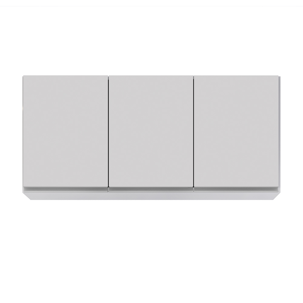 Armário de Cozinha Modulado de Canto Direito 4 Peças CP37 Balcão sem Tampo Branco - Lumil