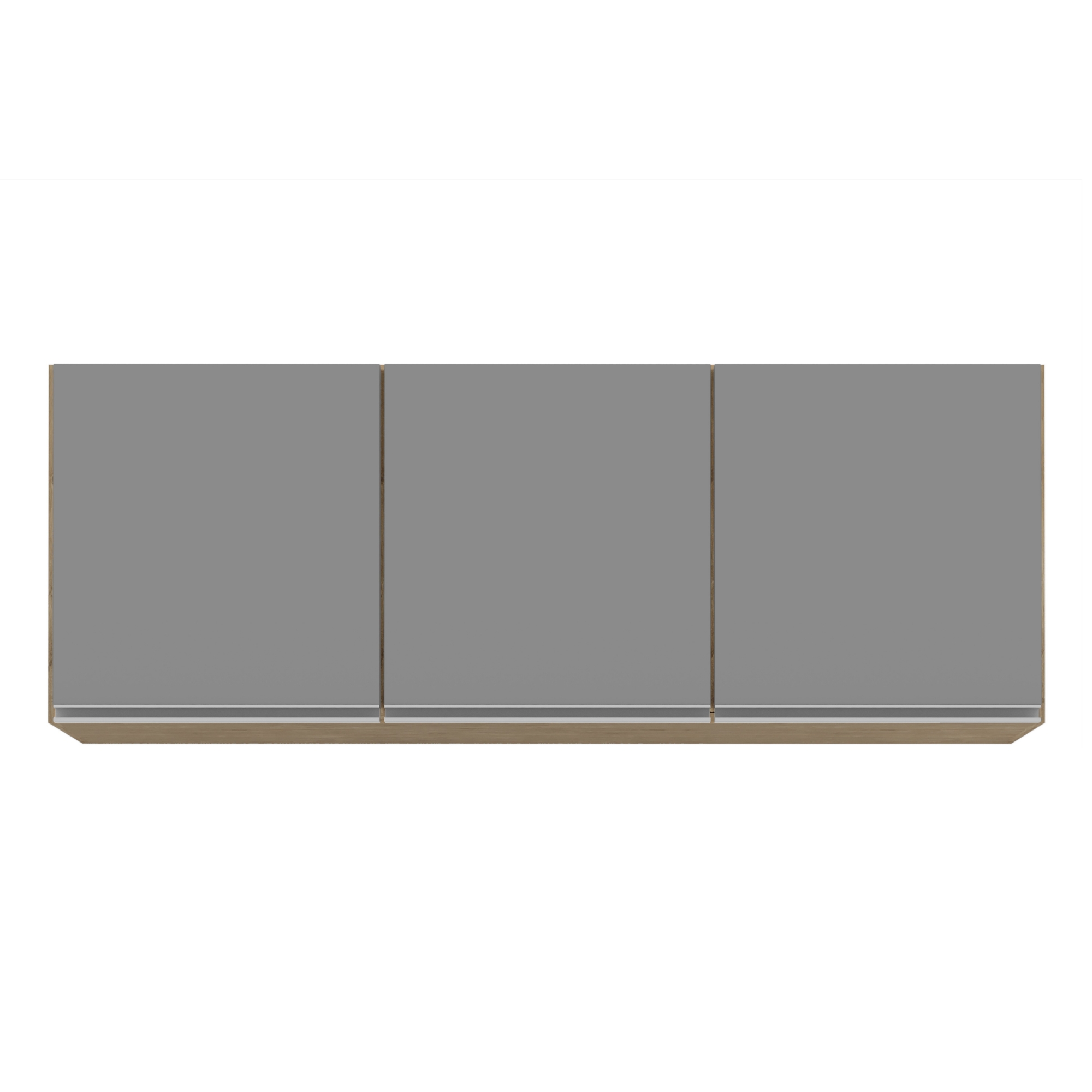 Armário de Cozinha Modulado de Canto Direito 4 Peças CP38 Balcão com Tampo Castanho/Cinza - Lumil