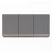 Armário de Cozinha Modulado de Canto Direito 4 Peças CP39 com Pia Inox Castanho/Cinza - Lumil