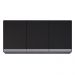 Armário de Cozinha Modulado de Canto Direito 4 Peças CP39 com Pia Inox Preto - Lumil