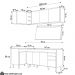Armário de Cozinha Modulado de Canto Direito 4 Peças CP41 Balcão com Tampo Branco - Lumil