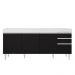 Armário de Cozinha Modulado de Canto Direito 5 Peças CP43 Balcão sem Tampo Branco/Preto - Lumil