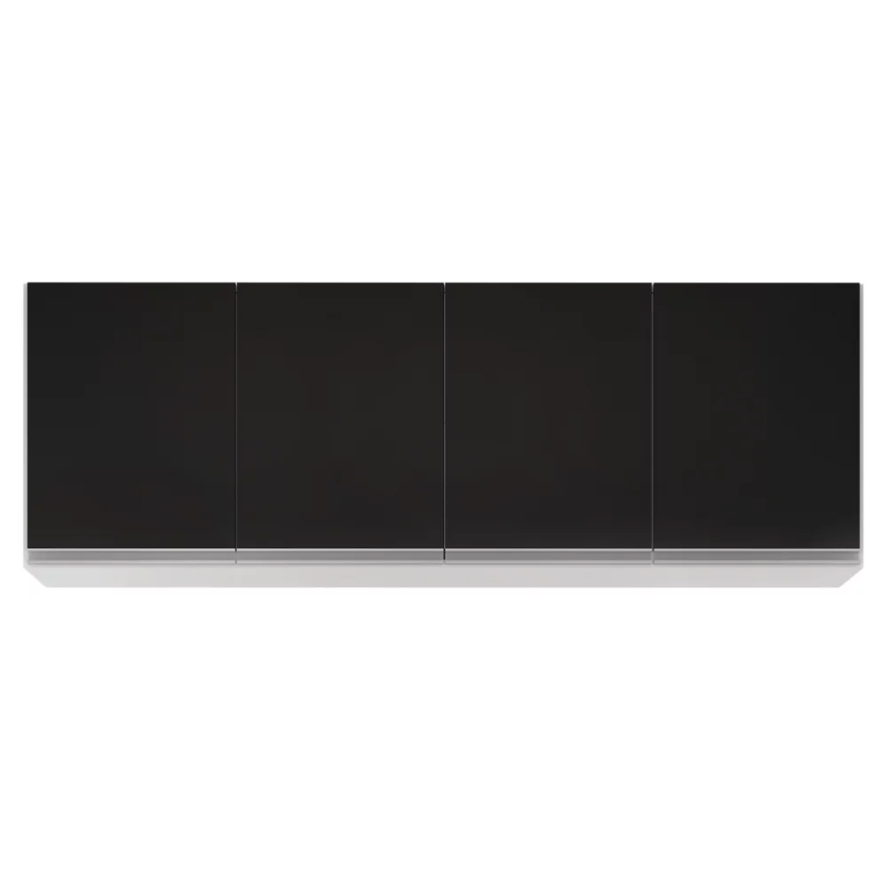 Armário de Cozinha Modulado de Canto Direito 5 Peças CP43 Balcão sem Tampo Branco/Preto - Lumil