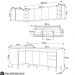 Armário de Cozinha Modulado de Canto Direito 5 Peças CP45 com Pia Inox Preto/Cinza - Lumil