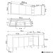 Armário de Cozinha Modulado de Canto Esquerdo 4 Peças CP51 com Pia Inox Branco - Lumil