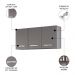 Armários de Cozinha Aéreo 3 Portas 120cm Kit 2 Honduras Cinza - Lumil