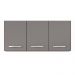 Armários de Cozinha Aéreo 3 Portas 120cm Kit 2 Honduras Cinza - Lumil