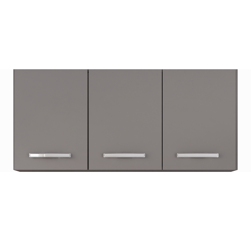 Armários de Cozinha Aéreo 3 Portas 120cm Kit 2 Honduras Cinza - Lumil